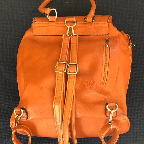 Tan Leather Drawstring Backpack - Picture 3 of 7